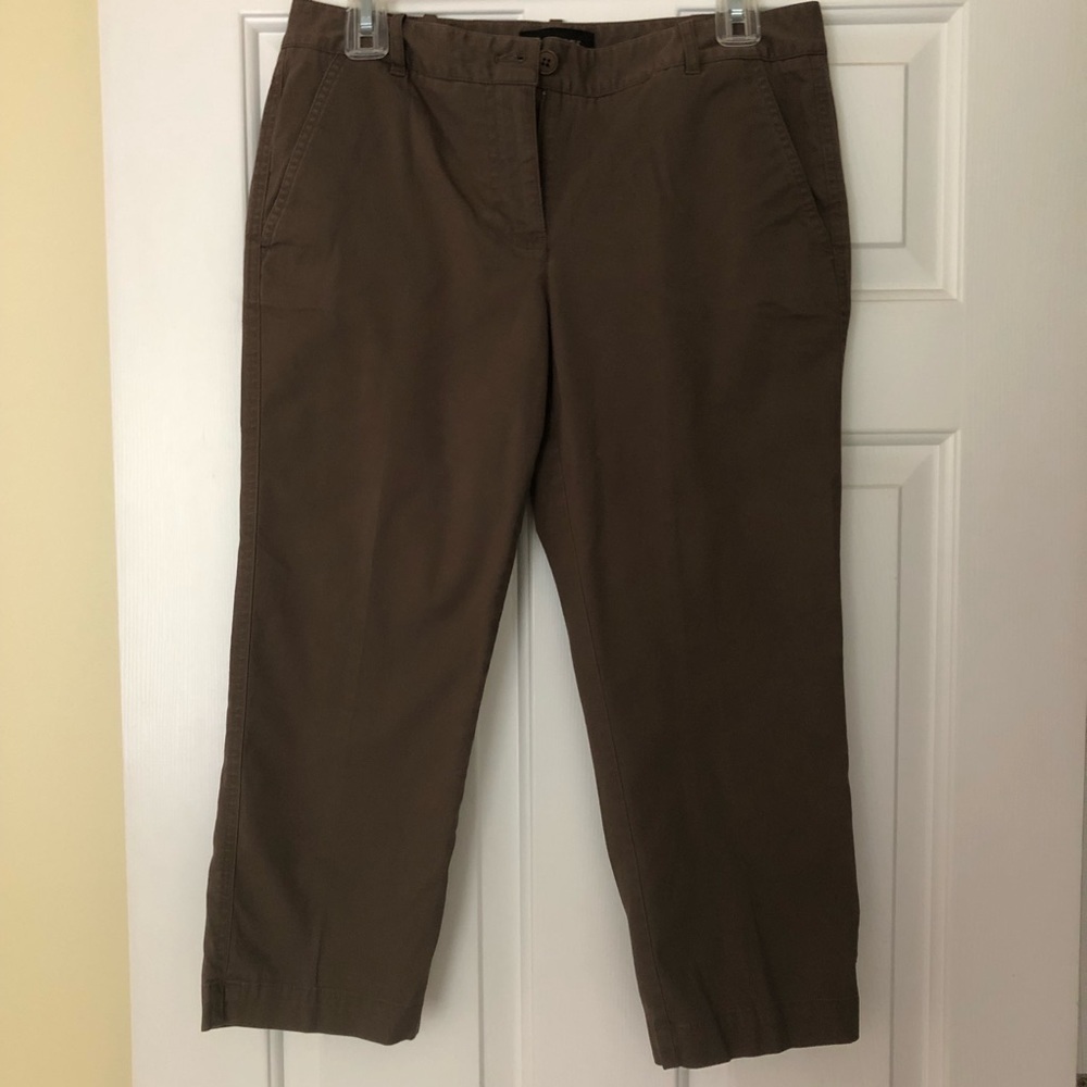 Brown Talbots Signature Cropped Pants size 6